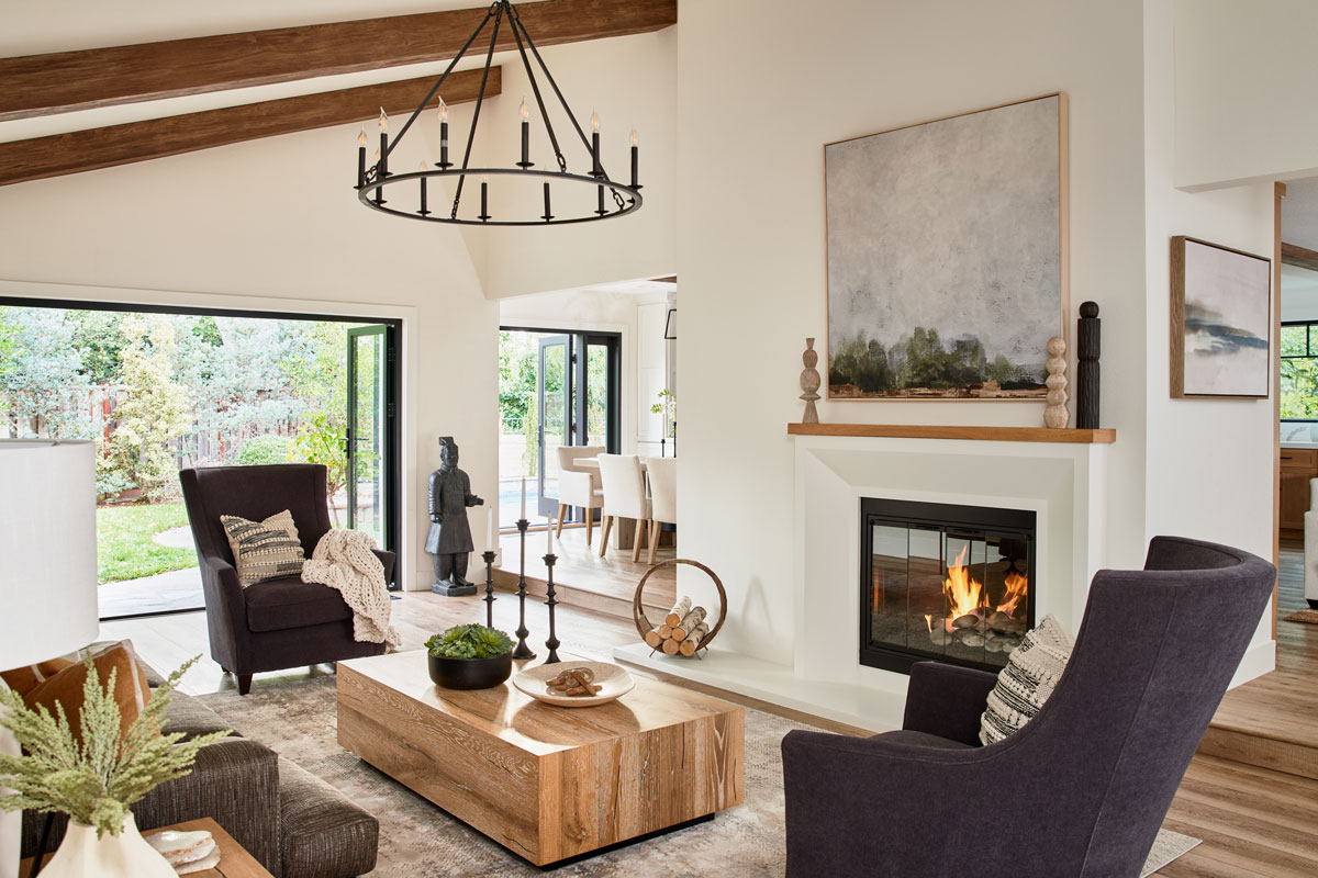 Transitional Farmhouse fireplace