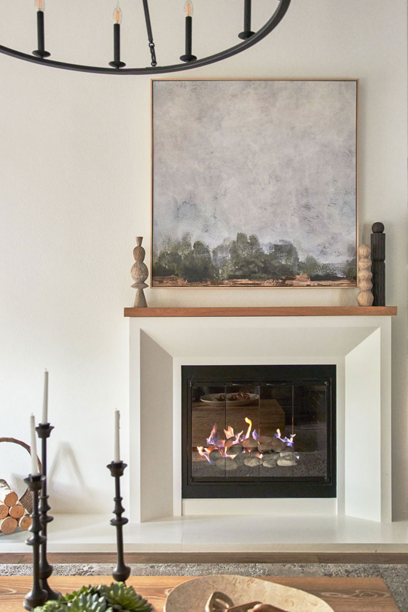 Transitional Farmhouse fireplace