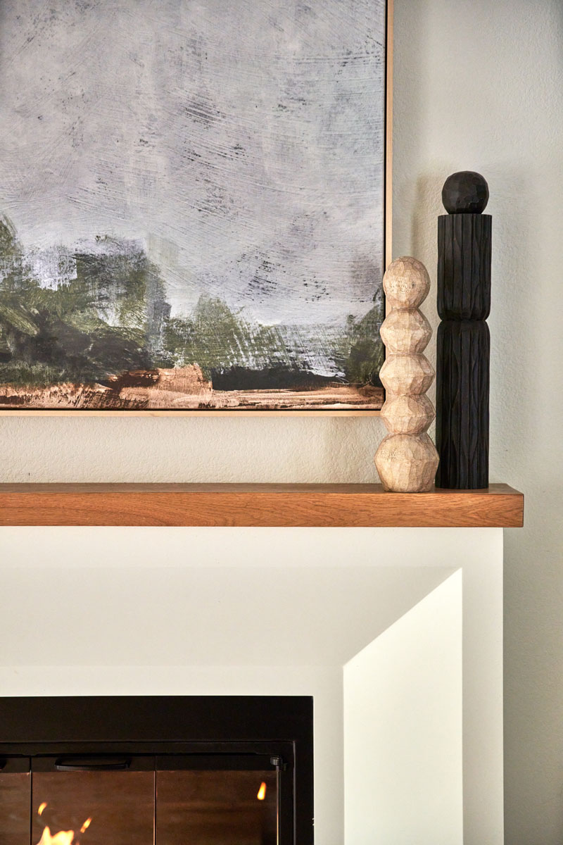 Transitional Farmhouse mantel