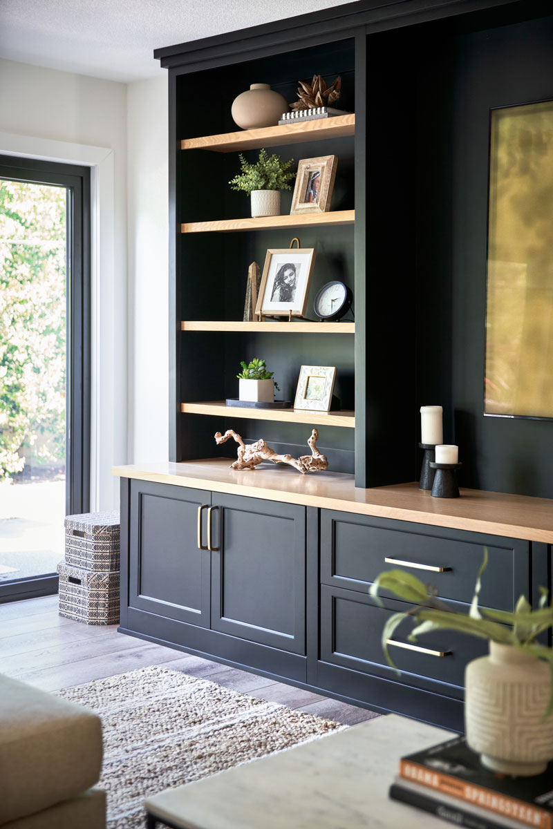 Transitional Farmhouse bookshelf