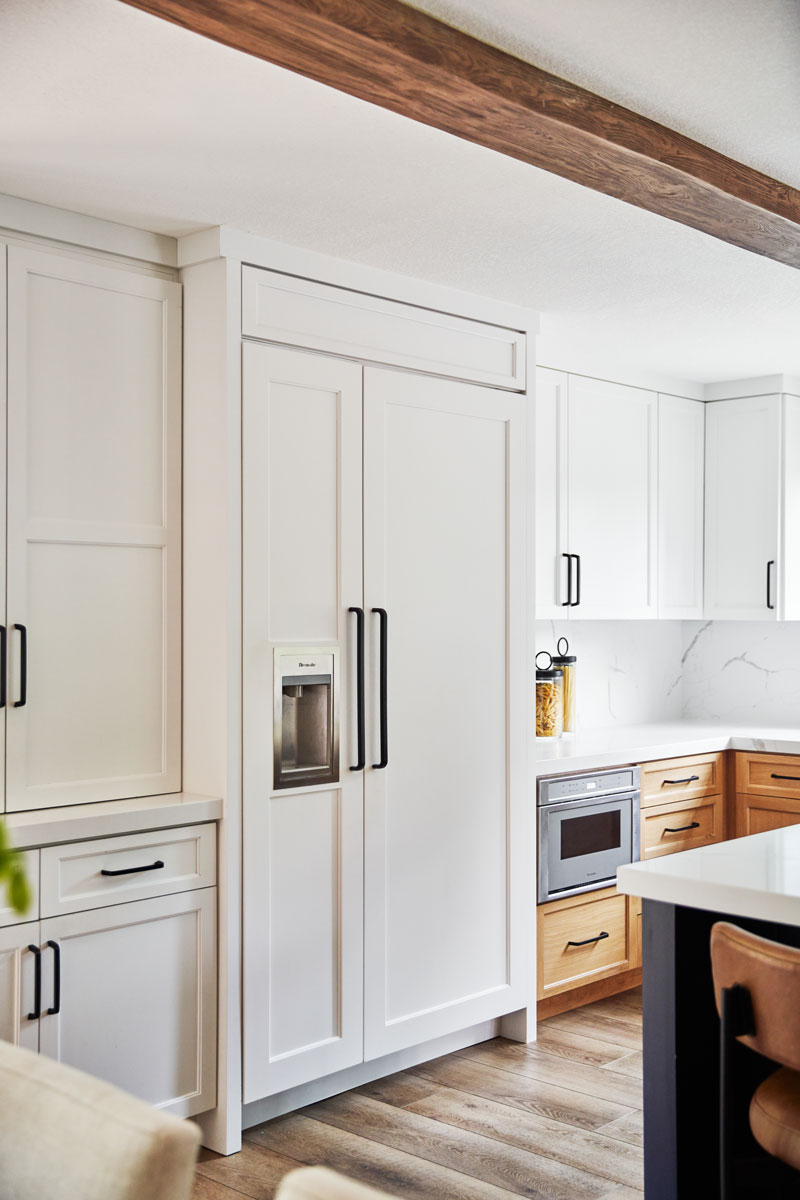 Transitional Farmhouse kitchen fridge